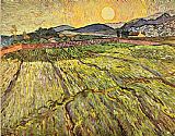 Fields Canvas Paintings - Landscape with Ploughed Fields